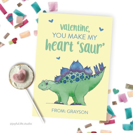 Dinosaur valentine display